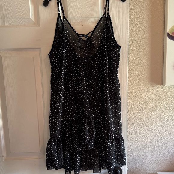 O'Rageous Other - Black Polka Dot Swim Coverup Dress